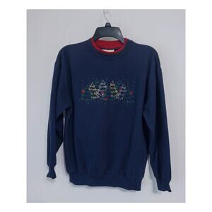 M&C Sportswear Christmas sweatshirt sz M grannycore Y2K christmas ugly sweater